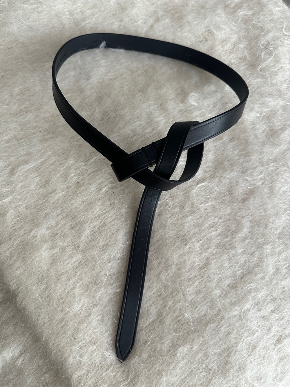 Isabel Marant Kirka Black Calf Leather Knot Belt Size M